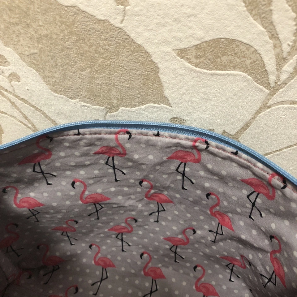 kosmetiktasche damen Maritim Neu Selbstgenäht Jeanspatchwork - Bild 4 von 4