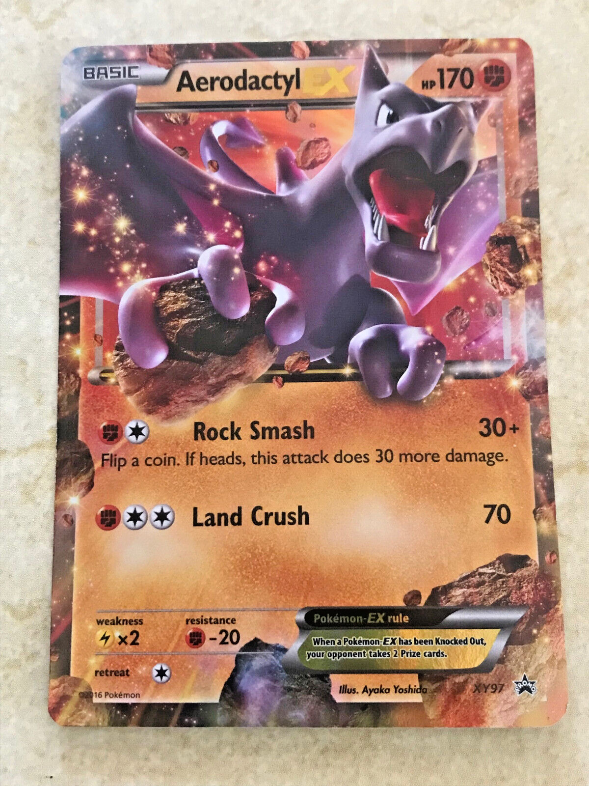 Aerodactyl EX XY97 POKEMON 2016 Promo Holo RARE Basic Black Star PROMO Card