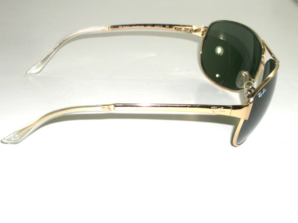RAY-BAN ITALY RB3342 01 63[]12 G15 GOLDEN FLEX HINGES WARRIOR WRAPS SUNGLASSES - Image 3 of 4