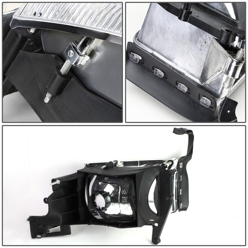 CHROME HOUSING OE HEADLIGHT+CHROME LED TAIL BRAKE LIGHT FIT 94-02 DODGE RAM - Picture 6 of 11