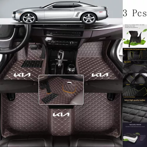 Fit for KIA All Series Car Floor Mats Auto Luxury Custom Waterproof Carpets Mats - Picture 7 of 36