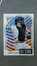 2021 Panini Prizm Old School White Wave #8 Johnny Bench Reds