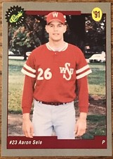 Aaron Sele 1991 Classic Draft Picks Rookie Card #19 Boston Red Sox RC Free Ship