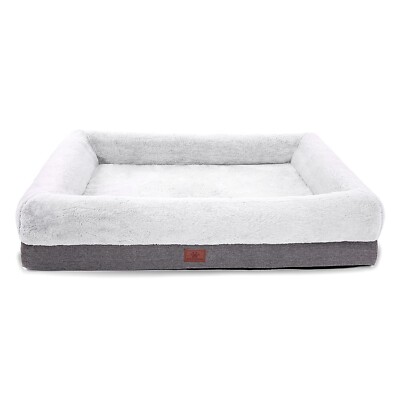 Orthopedic Dog Bed for Extra Large Dogs, Bolster Sides Dog Sofa Bed with 