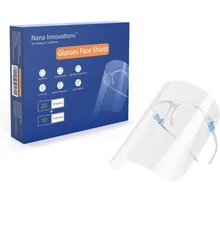 10 PACK Face Shield Guard Mask Safety Protection With Glasses Reusable Anti Fog