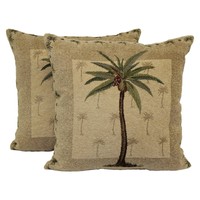 Coastal Palm Toss Throw Pillow 2 Pack (16x16) - Brentwood on sale Coastal Palm Toss Throw Pillow 2 Pack (16x16) - Brentwood on sale