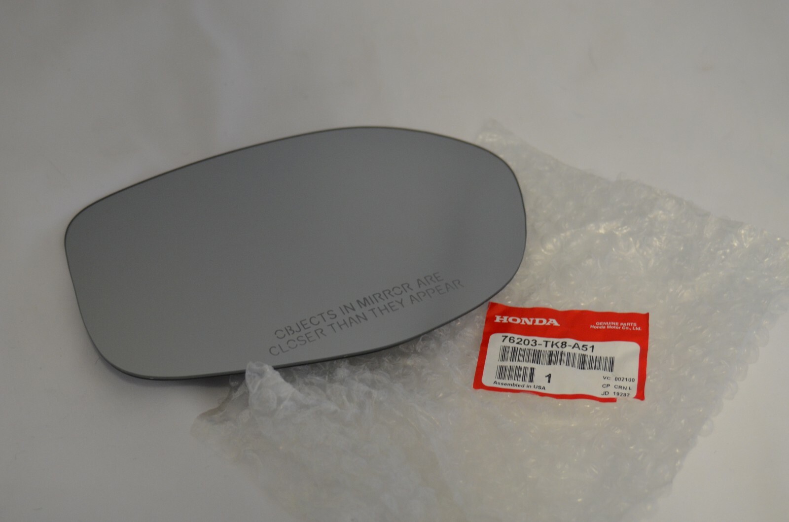 NEW Genuine OEM Honda Odyssey Heated Side Mirror 76203-TK8-A51