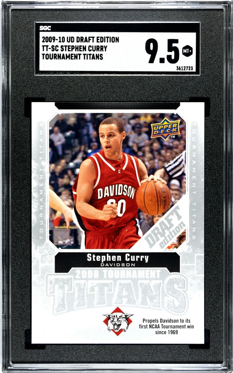 2009-10 UD DRAFT EDITION STEPHEN CURRY TOURNAMENT TITANS RC ROOKIE CARD SGC  9.5