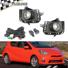 For Toyota Prius C 2012 2013 2014 Pair Fog Lights Lamps Wswitchbezel Clear