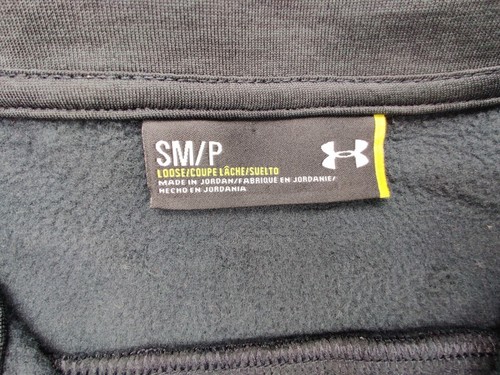 Felpa Pullover Under Armour Loose Fit Uomo Small Nera Spessore 1/4 Zip "Nuova" - Foto 4 di 12