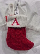 NWT - St. Nicholas Square Mini Monogram "A" Stocking Ornament***