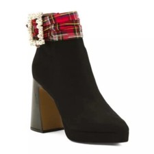 BETSEY JOHNSON Idris Dress Heel Ankle Booties...