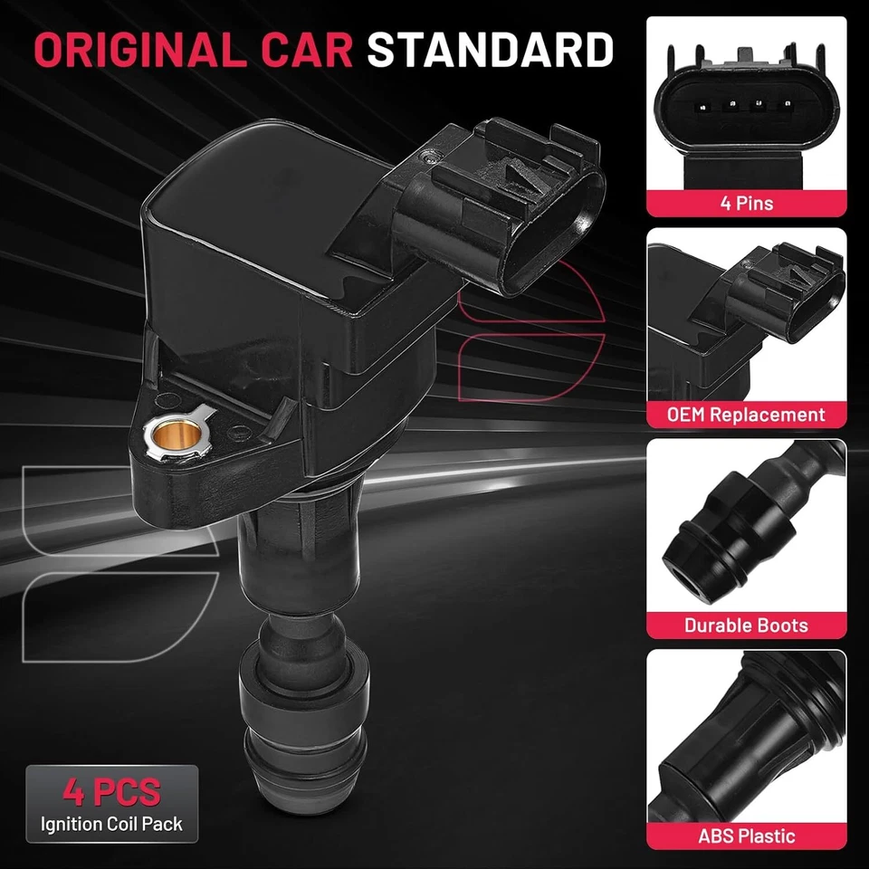 Bobinas de ignição 4 peças para Saturn Chevrolet Cobalt HHR Buick Verano UF491 D517A - Imagem 2 de 4
