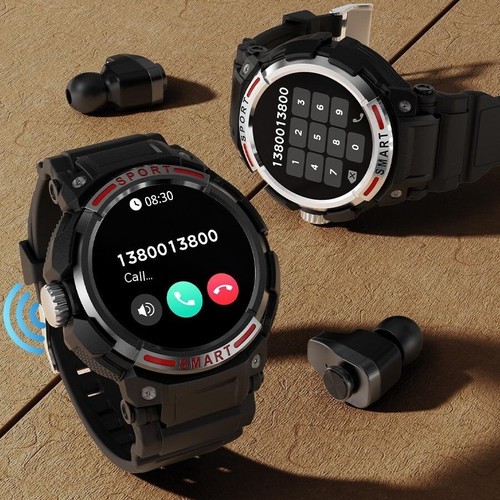 Smart Watch TWS Bluetooth Headset 2-in-1 GT100 Dual Call 128m Memory - Picture 8 of 11