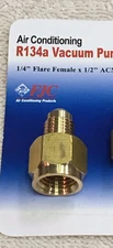 FJC R134 to R12 Brass Heavy Duty Tank Vacuum Pump Adapter Part# 6015