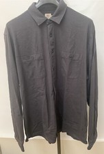 Faherty Men's Knit Season Cotton Button Down LS in Washed Black Choose Size