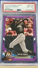 Tristan Pompey - 2018 Bowman Draft Paper Purple  PSA 8   #165/250