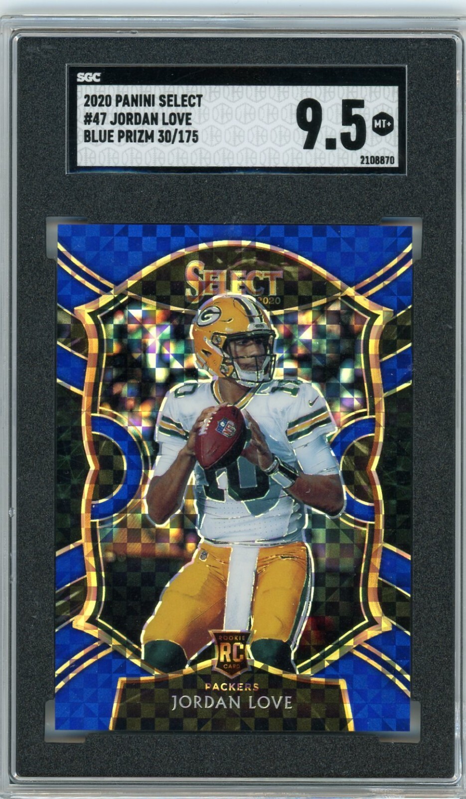 2020 Select Jordan Love Concourse Blue Prizm /175 #47 RC Rookie SGC 9.5 (212)