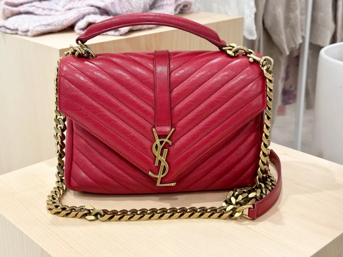 Yves Saint Laurent Medium Red College Bag