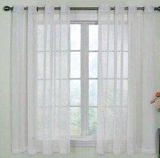 2-Pack CurtainFresh Odor Neutralizing Sheer Voile Grommet 59 in x 63 in, White