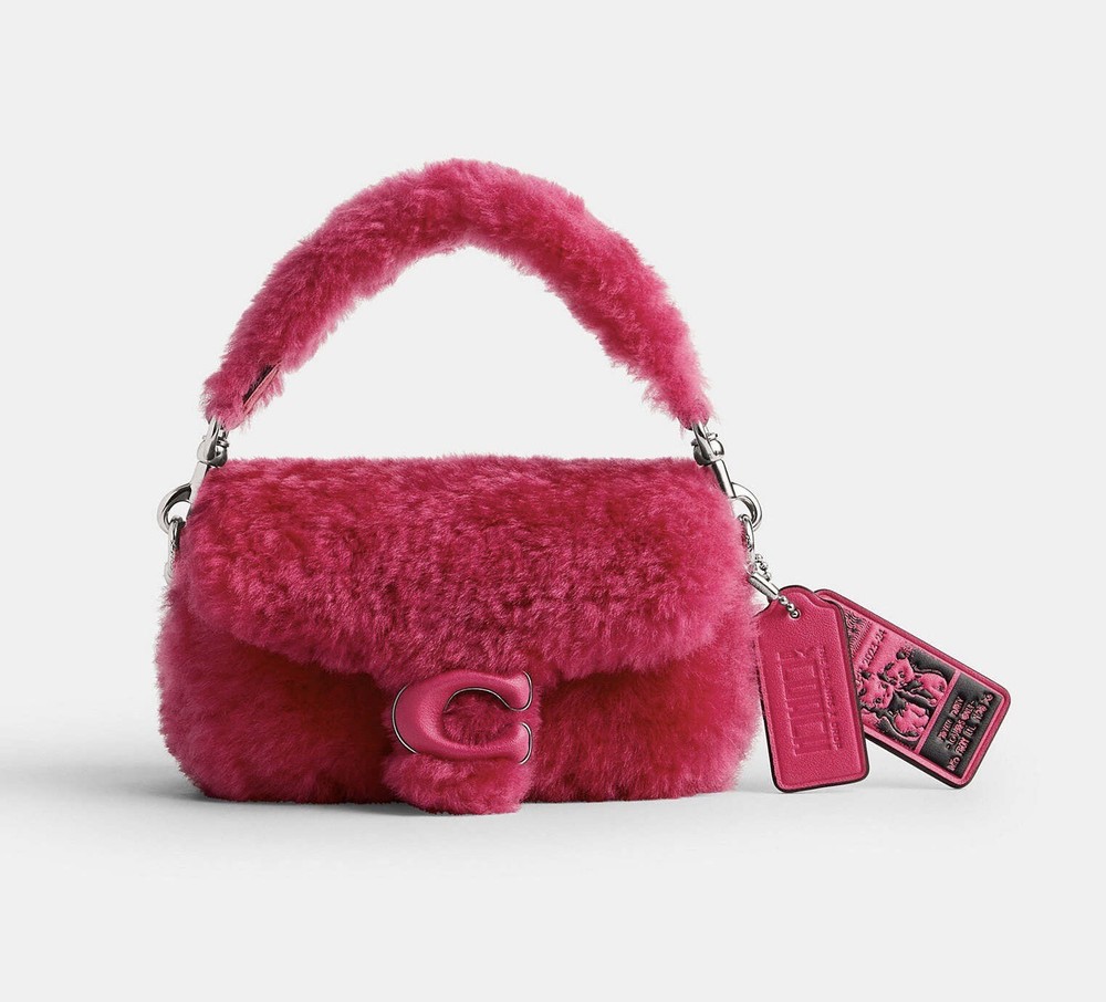 Coach Bag The Lil Nas X Drop Tabby 12 In Shearling And Leather Shoulder/Crossbod