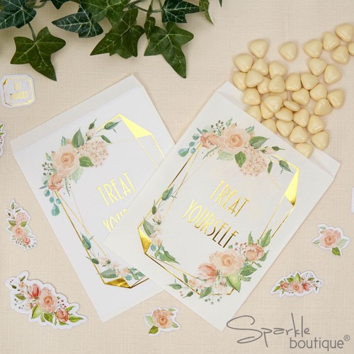 floral paper sweet bags