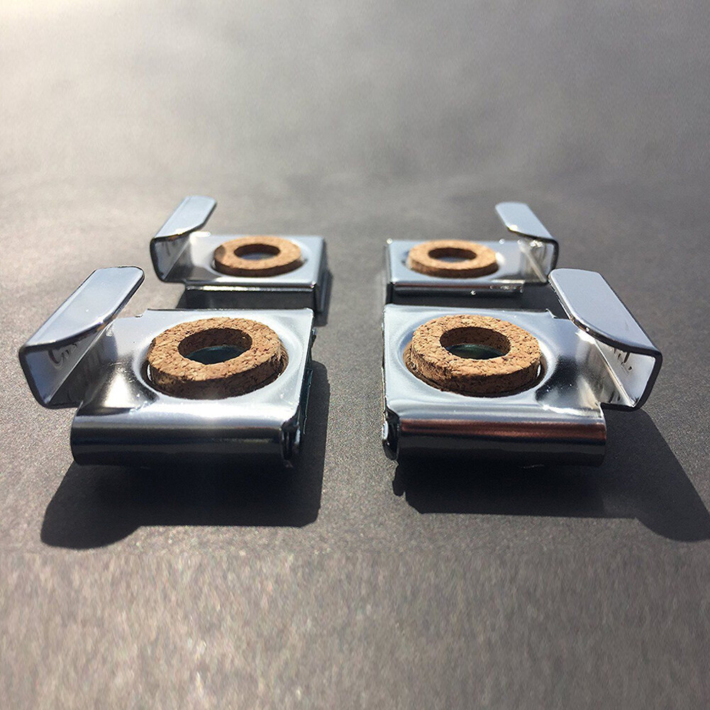 Spring Loaded Adjustable Wall Hanging Mount Mirror Clip Brackets+Screws