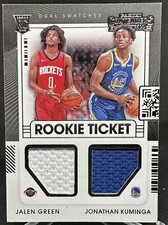 Jalen Green & Jonathan Kuminga 2021-22 Contenders Rookie Ticket Dual Swatches