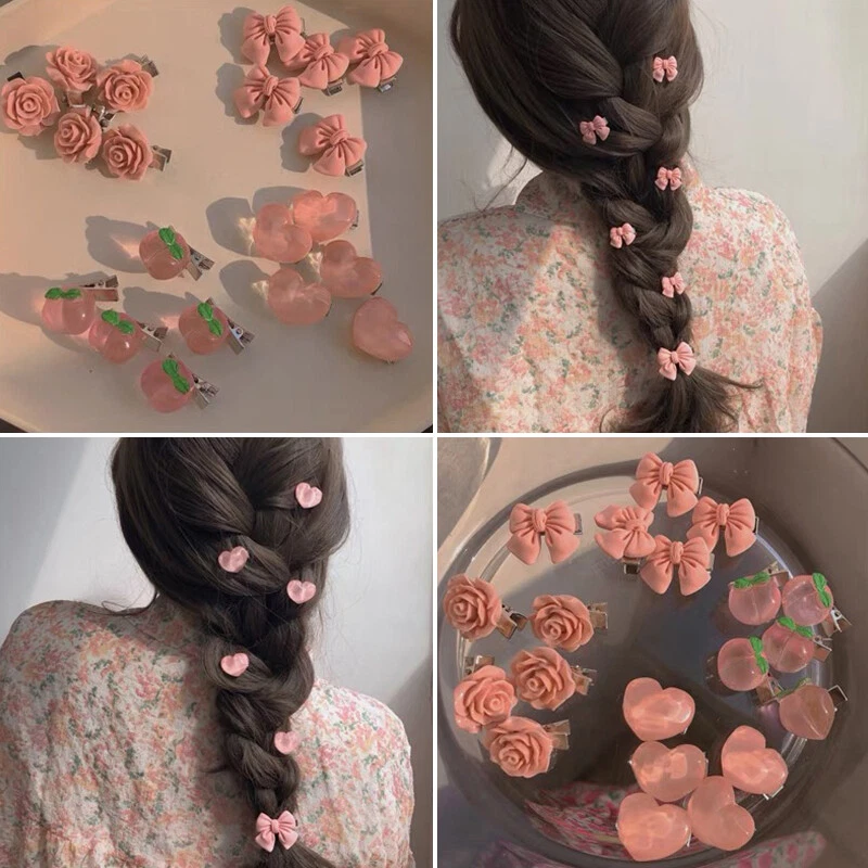 Small rose hair clips outlet