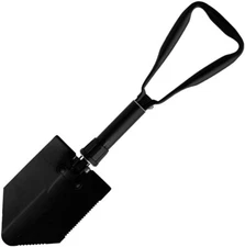 Red Rock Outdoor Gear Campers Tri-Fold Shovel Steel Black Powder Serrated Edges