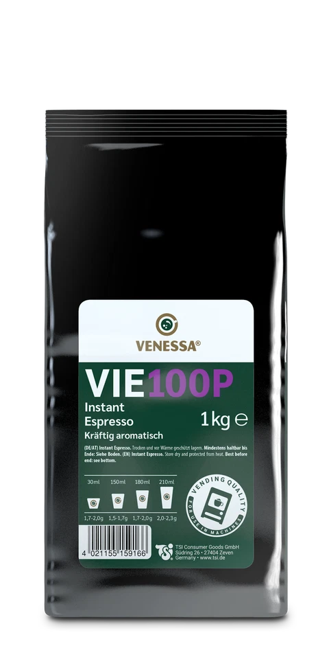 MHD 12.2025 Venessa VIE 100P Espresso Instant Coffee kräftig 1x500g