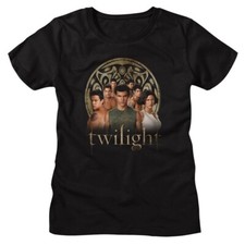 Camiseta para mujer Twilight Movie Saga PACK DE LOBOS FOTO DE GRUPO nueva algodón negra