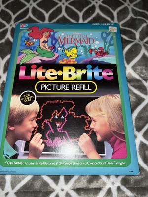 New Vintage Lite Brite Milton Bradley Disney s Little Mermaid Picture Refill