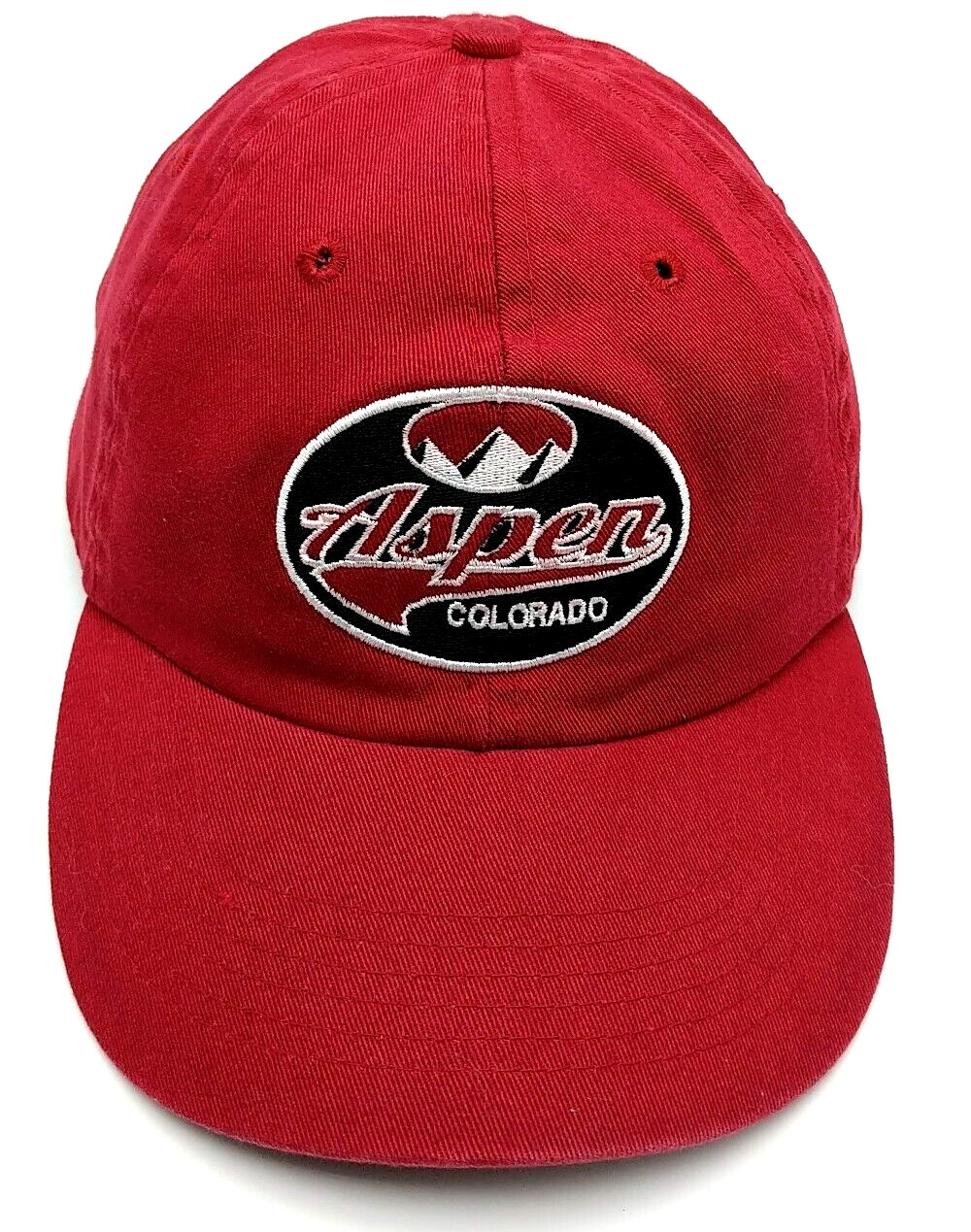 ASPEN COLORADO hat red adjustable cotton cap Gem