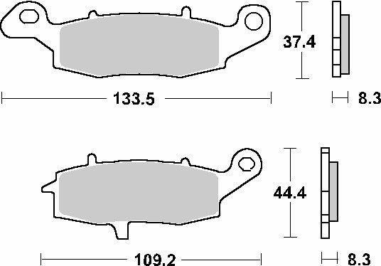 Plaquettes de frein KH231 Track and Sport à friction Sinter or pour un mordant maximal