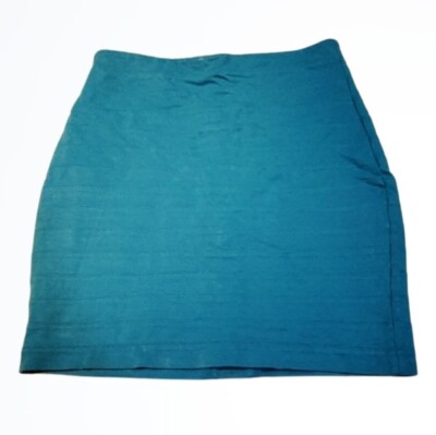 Express Design Studio Fitted Cerulean Blue Pencil Skirt Size