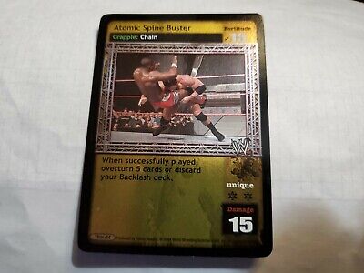 WWE Raw Deal ATOMIC SPINE BUSTER FOIL CARD