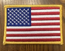 Beautiful American Flag 3x3 Sew On Or Iron On Patch NEW