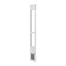 Adjustable Dog Door for Sliding Glass Door, 75 7/8" to 80 11/16", Aluminum Alloy