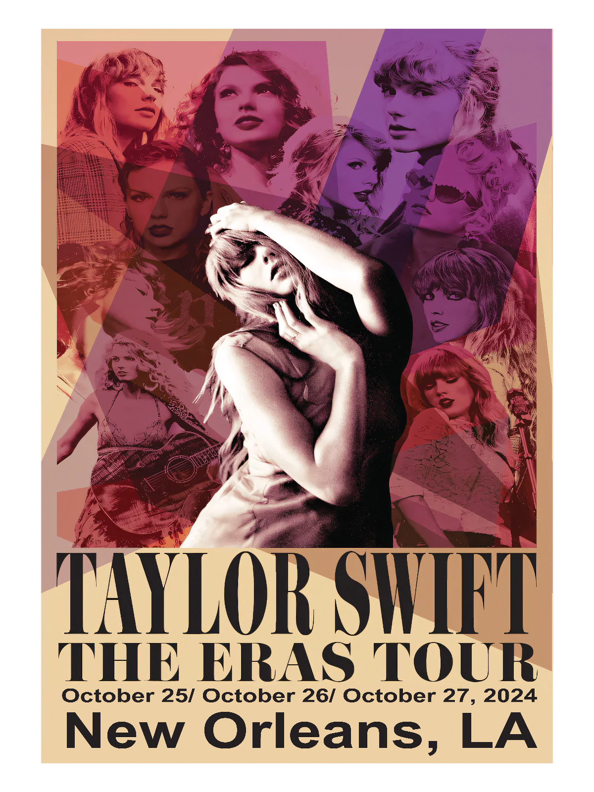 Eras Tour Oct 25-27, 2024 Caesars Superdome New Orleans, LA Poster