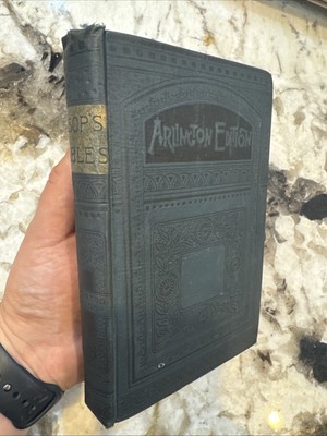 Aesop's Fables Arlington Edition 1800s Antique Book – Xmas 1889