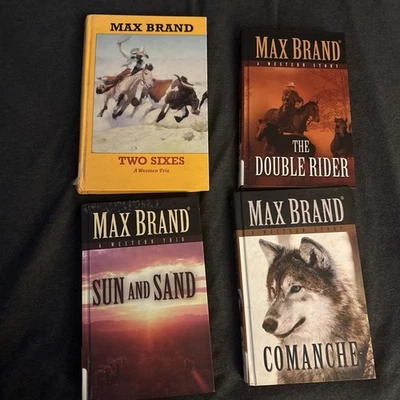 Western Novels Lot Of 4 Hardcover Books Westerns Bundle Max Brand - Image 1 of 4