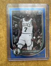 2025 Jaylen Brown Bowman Chrome Blue /150 FIRST ON PRINT Boston Celtics