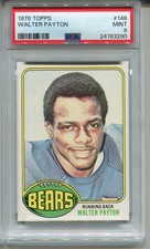 1976 Topps Walter Payton Rookie Card PSA 9 MINT Graded Football #148. rookie card picture