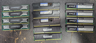 Crucial Ballistix Sport 32GB (4 x 8GB) PC3-12800 DDR3 RAM + Mix Lot See Des.
