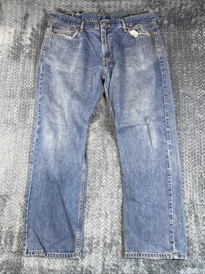 Levis 504 Jeans Mens 38x30 Blue Denim Pants Regular Straight American Work