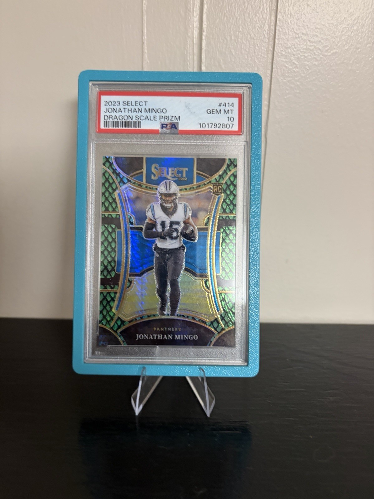 2023 Panini Select - Suite Level Jonathan Mingo #414 Dragon Scale Prizm /70 (RC)