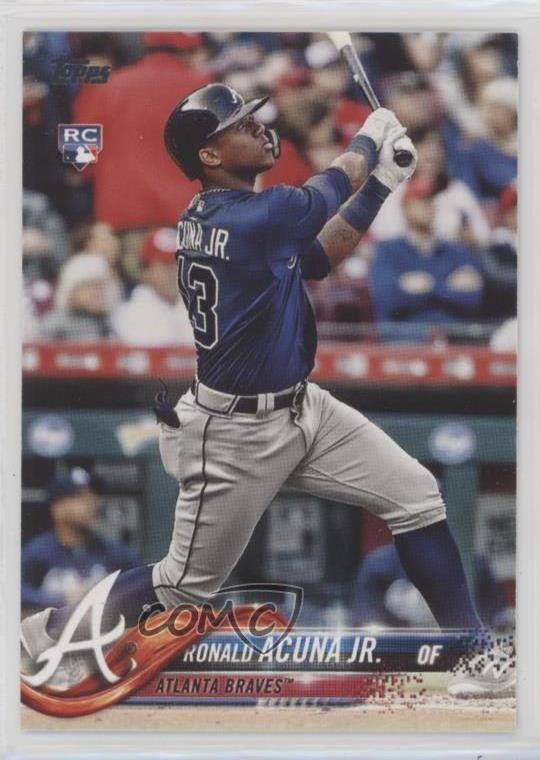 2018 Topps Update Ronald Acuna Jr (Vertical Blue Jersey) #US250