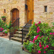 Wrought Iron Handrail Picket Stair Rail for 3-4 Steps Handrail Outdoor Stairs UK