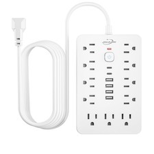 JouleLoom 6 FT Flat Plug Power Strip,11 Multiple AC Outlets with 6 USB Ports 2